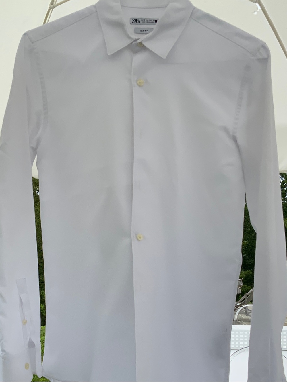 Zara Men’s White Button-Down Dress Shirt Small